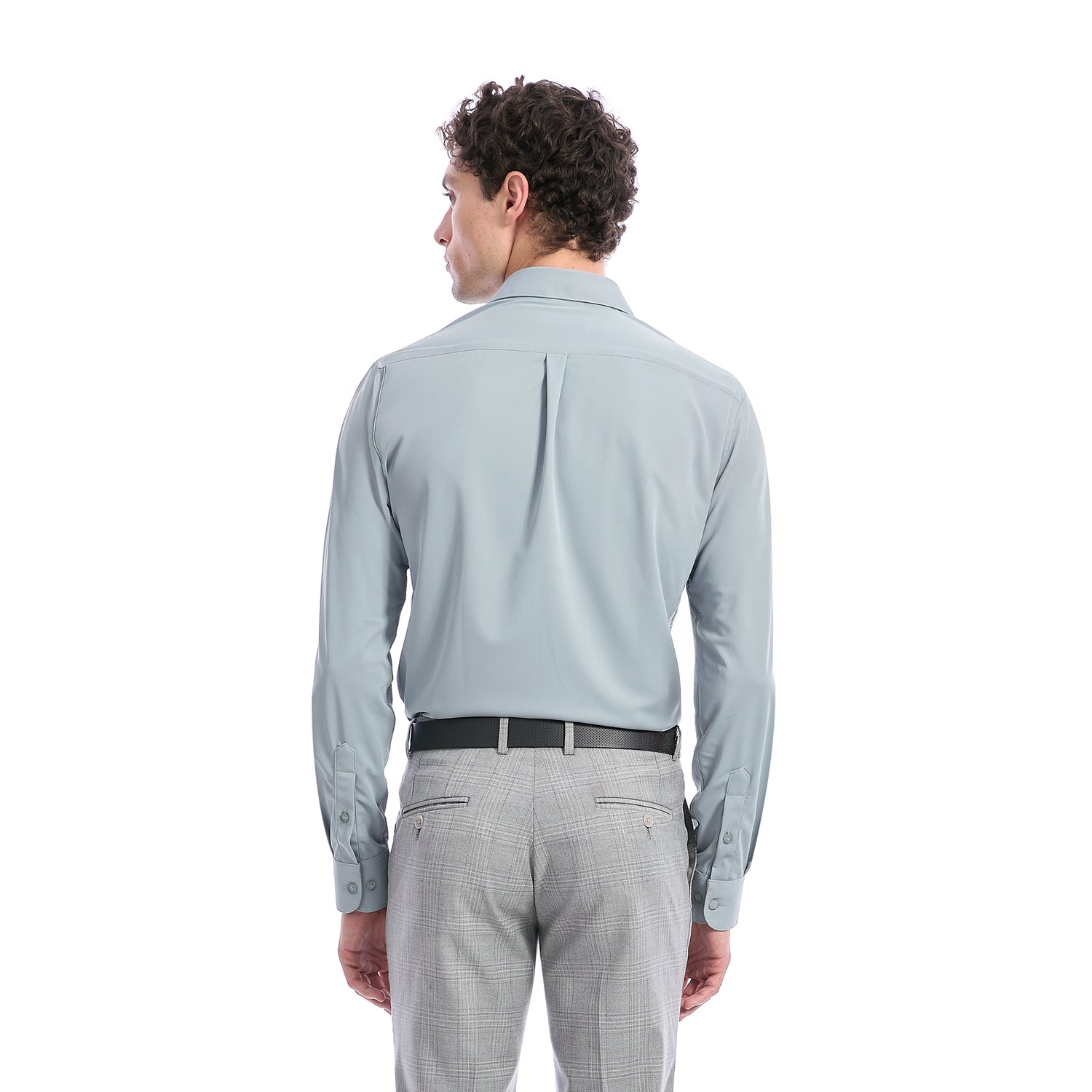 Camisa de Vestir Stretch para Hombre  Lisa