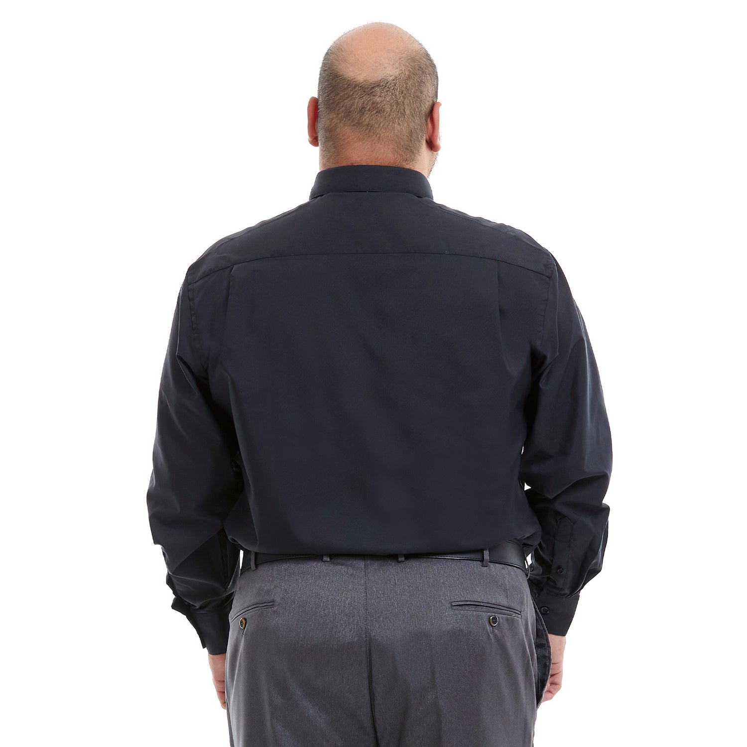 Camisa de vestir básica lisa un bolsillo Tallas Extra