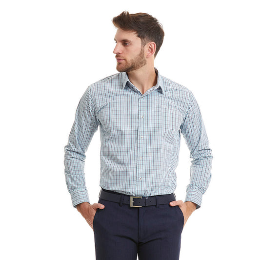 Camisa de vestir en tejido a cuadros Slim Fit