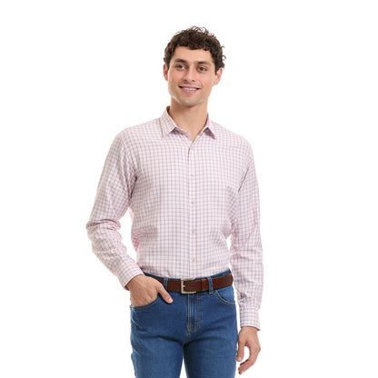Camisa Formal Para Hombre Fit Slim A Cuadros