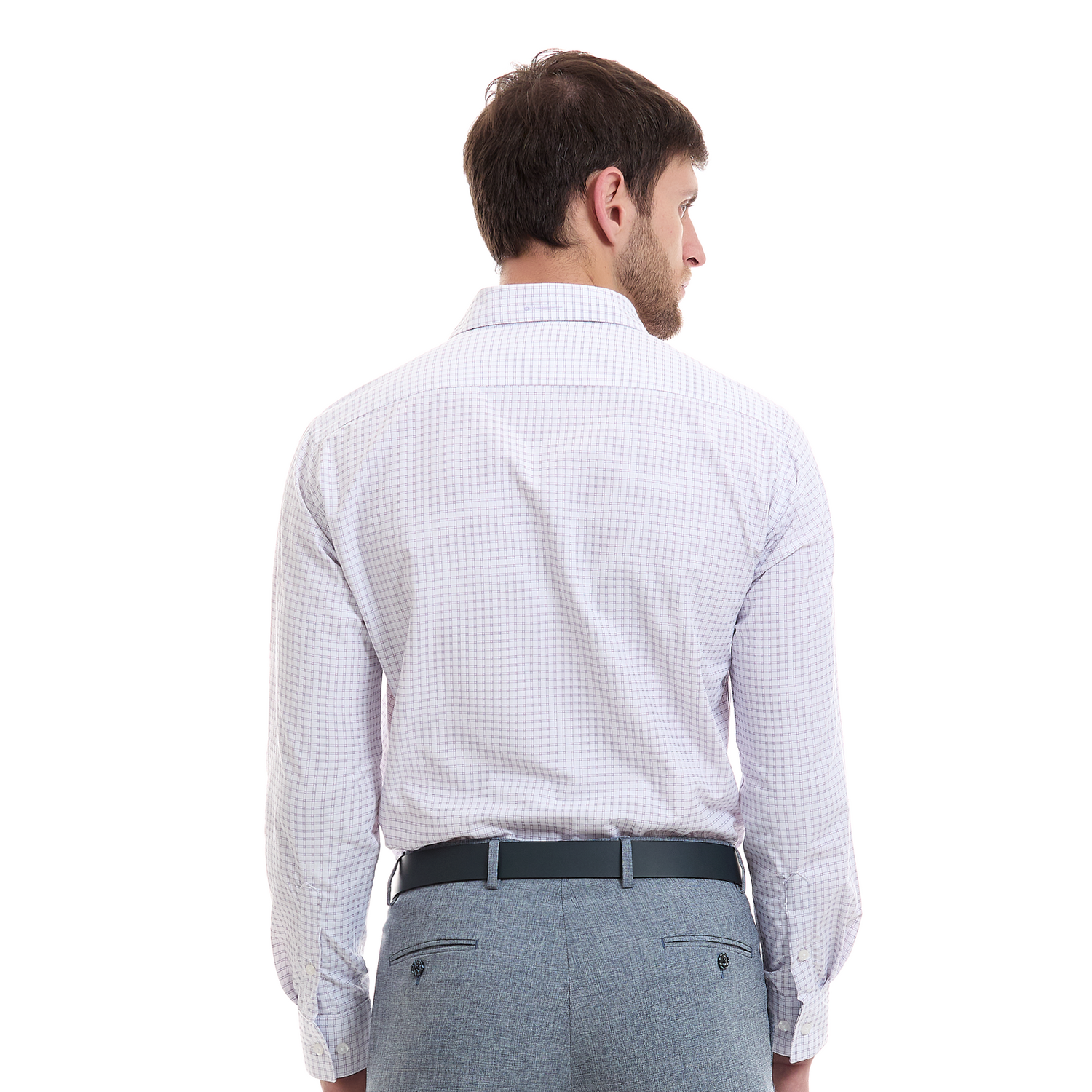 Camisa Slim Fit  Cuello Spread a Cuadros