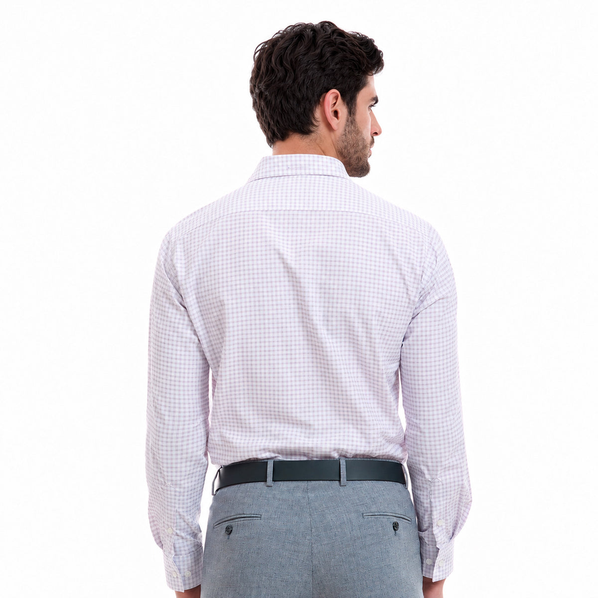 Camisa Slim Fit  Cuello Spread a Cuadros