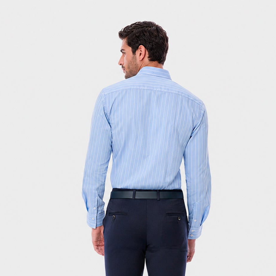 Camisa Formal a Rayas Slim Fit  para Hombre