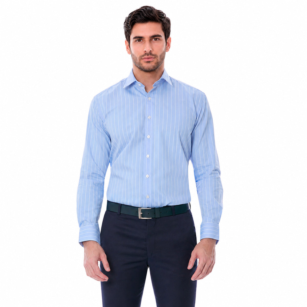 Camisa Formal a Rayas Slim Fit  para Hombre