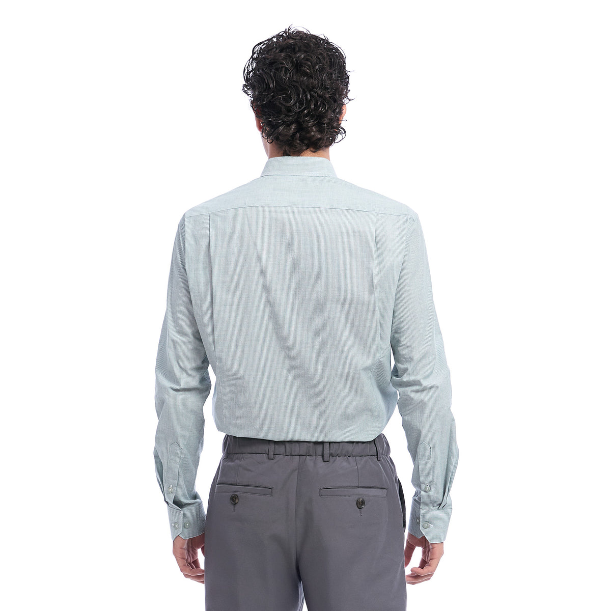 Camisa Casual Slim Fit Cuello Mao para Hombre Vittorio Forti