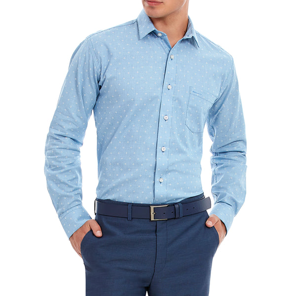 Camisa de vestir en tela tipo chambray Slim Fit