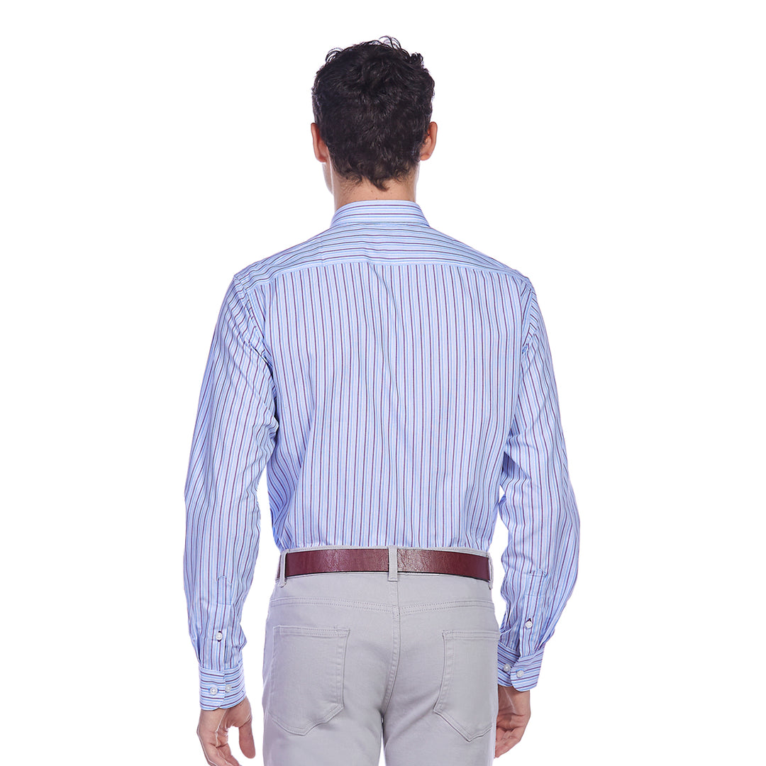 Camisa de vestir manga larga  a rayas Slim Fit