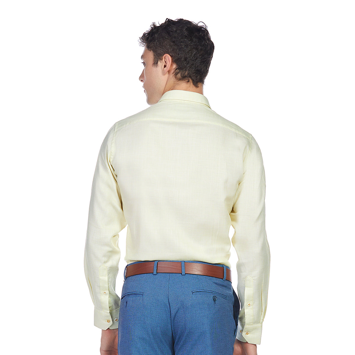 Camisa de vestir en tejido falso liso Slim Fit