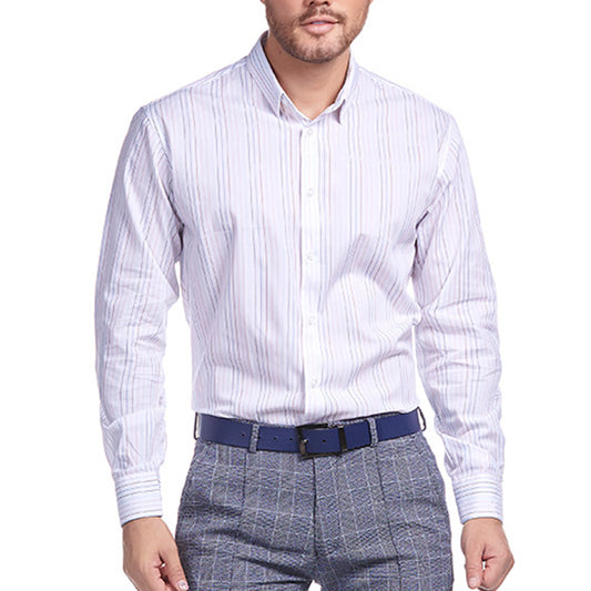 Camisa de vestir a rayas multicolor Slim Fit