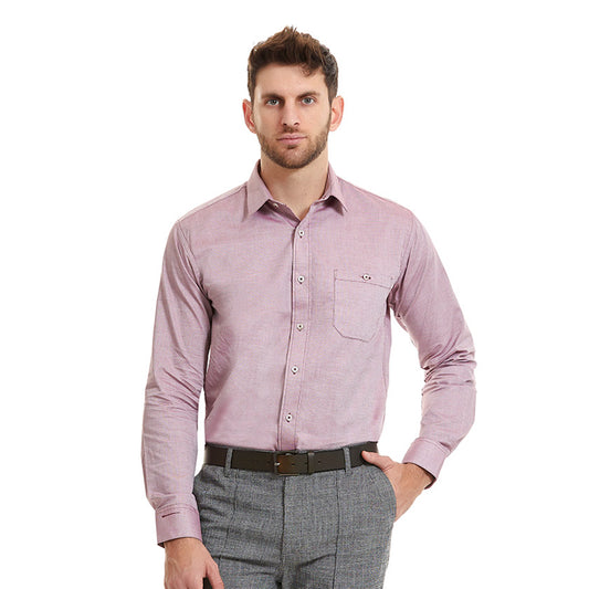 Camisa de vestir en tejido liso Slim Fit