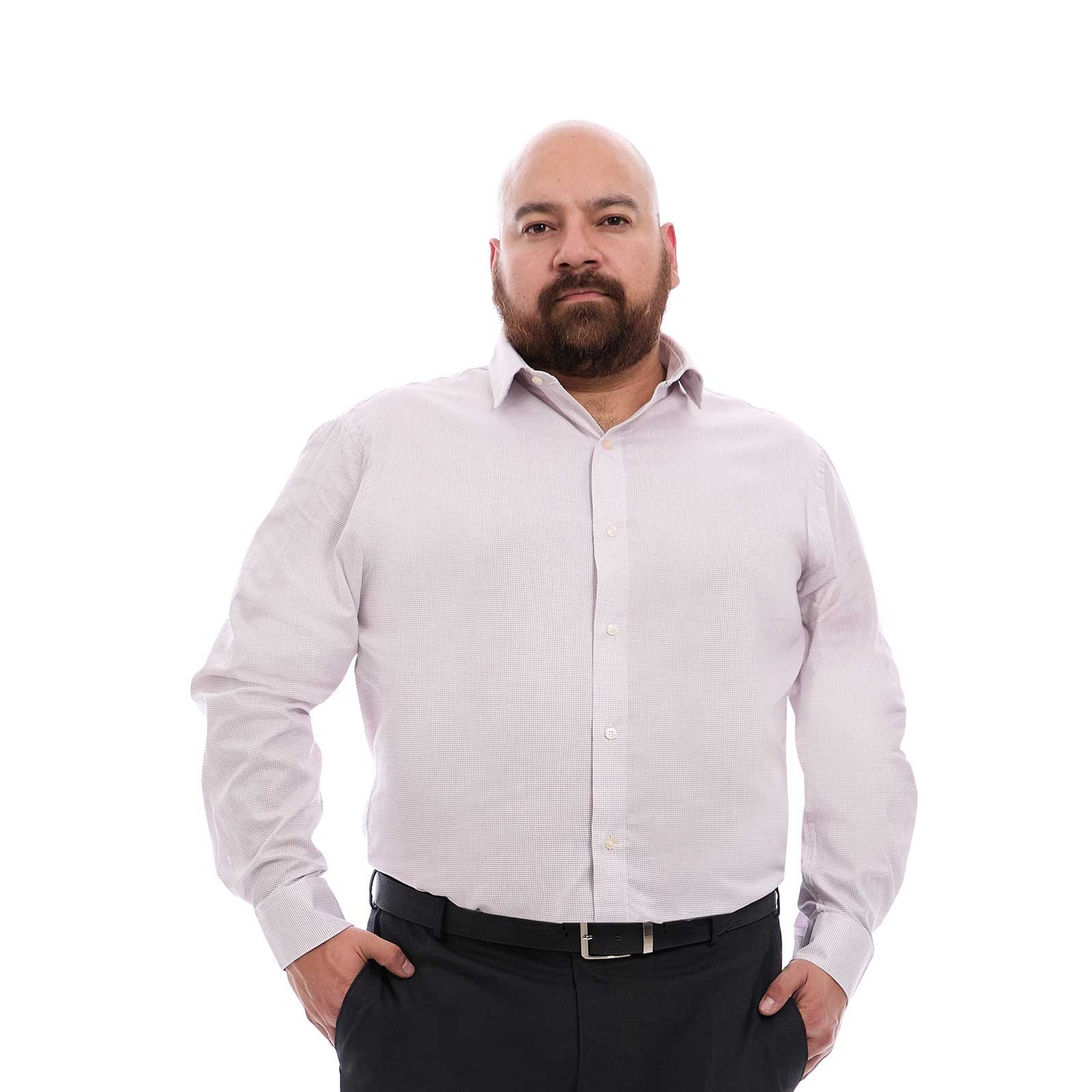 Camisa Formal para Hombre Fit Slim Falso Liso