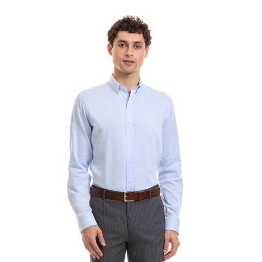 Camisa formal Fit Slim en tejido de algodón liso