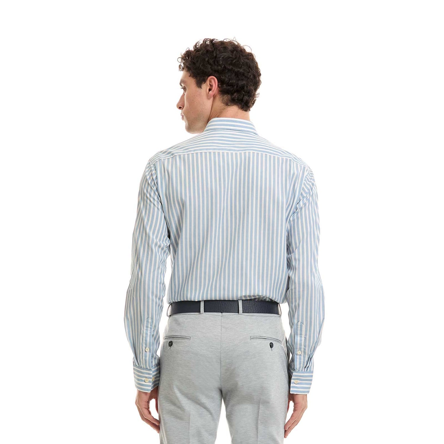 Camisa de Vestir Para Hombre Fit Slim A Rayas