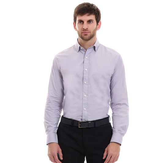 Camisa Formal Slim Fit Vittorio Forti Algodón Texturizado