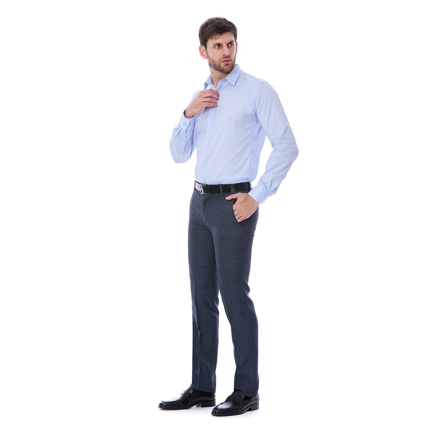 Camisa a Rayas Slim Fit para Hombre
