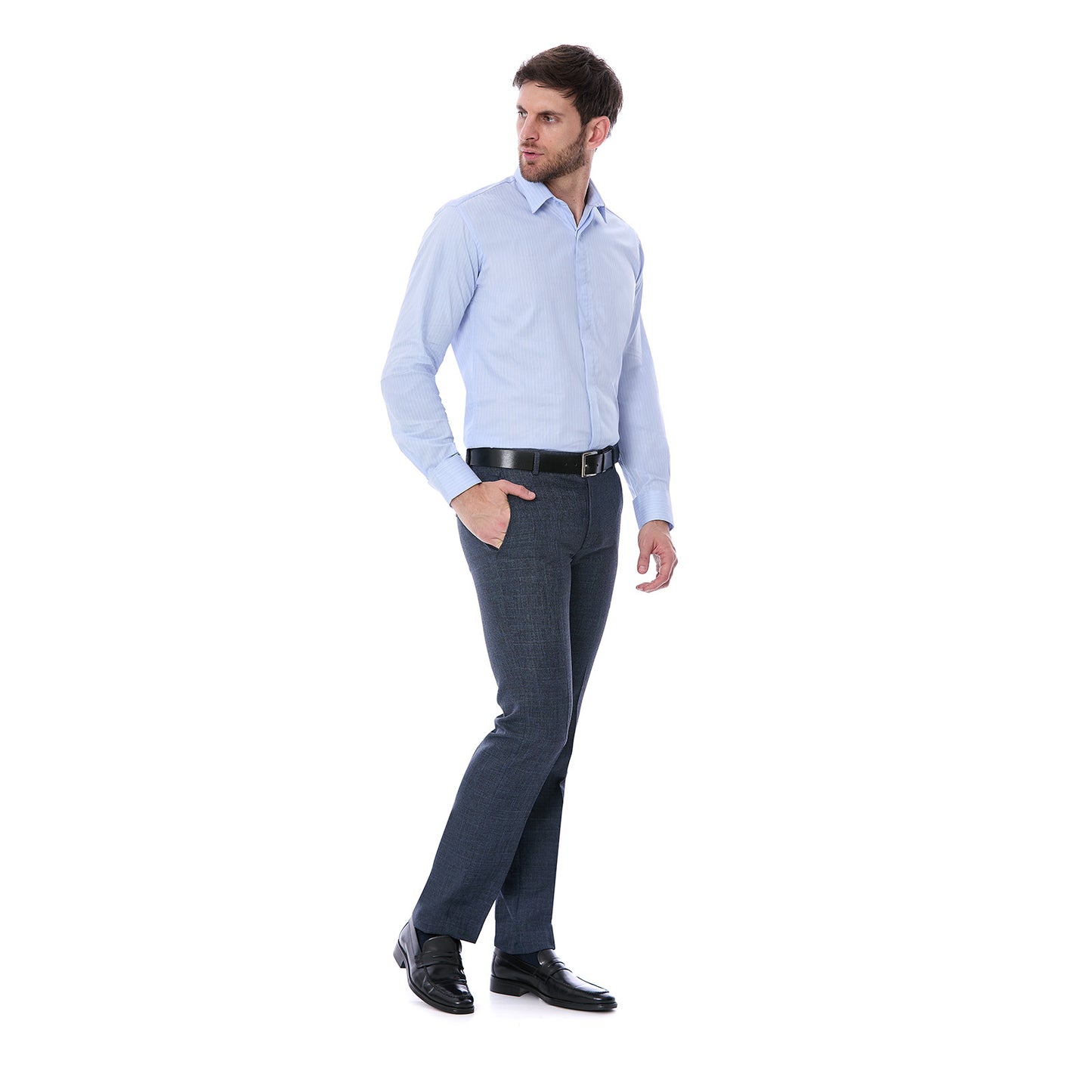 Camisa a Rayas Slim Fit para Hombre