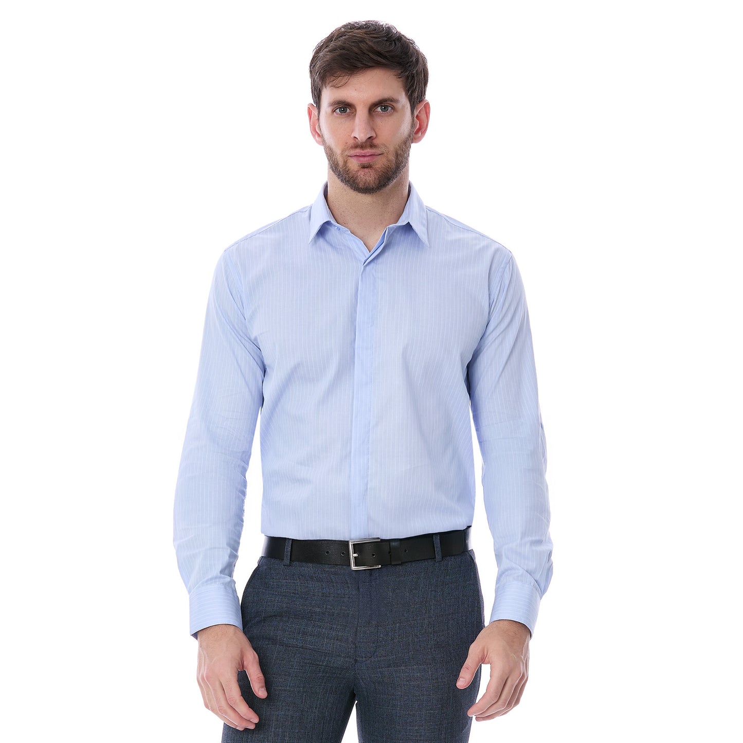 Camisa a Rayas Slim Fit para Hombre