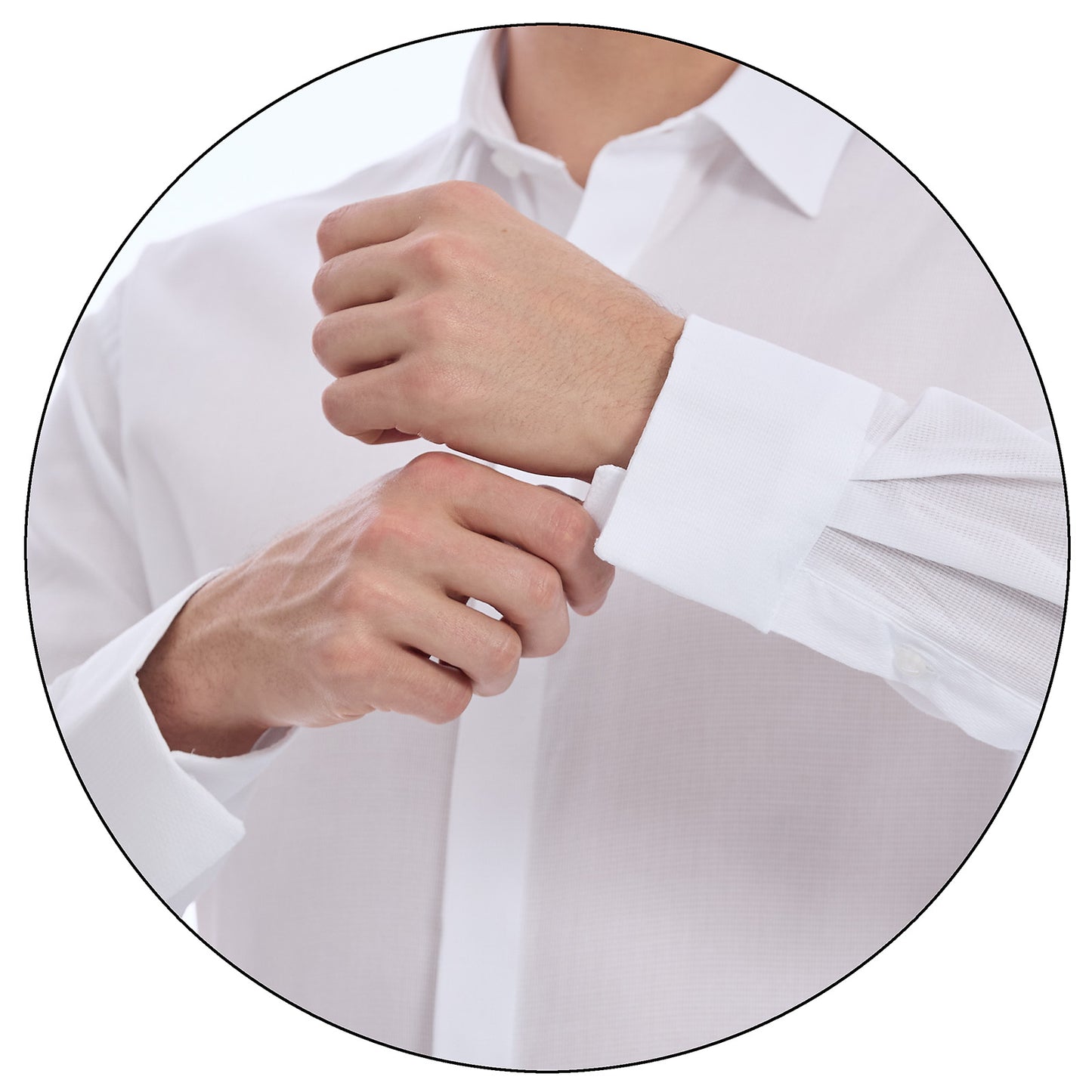 Camisa Ceremonia Para Caballero Slim Fit Con Frente Oculto Manga Larga