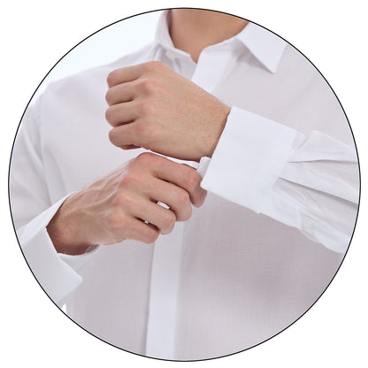 Camisa Ceremonia Para Caballero Slim Fit Con Frente Oculto Manga Larga