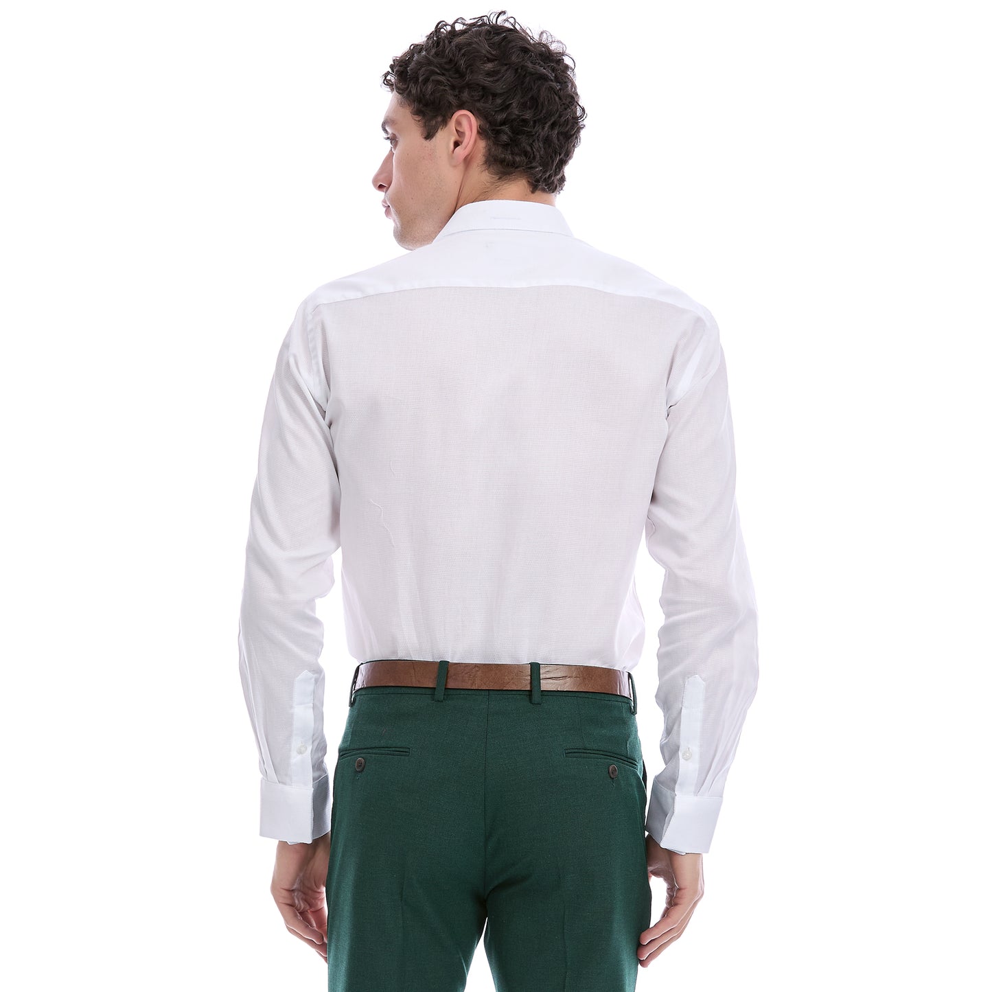 Camisa Ceremonia Para Caballero Slim Fit Con Frente Oculto Manga Larga