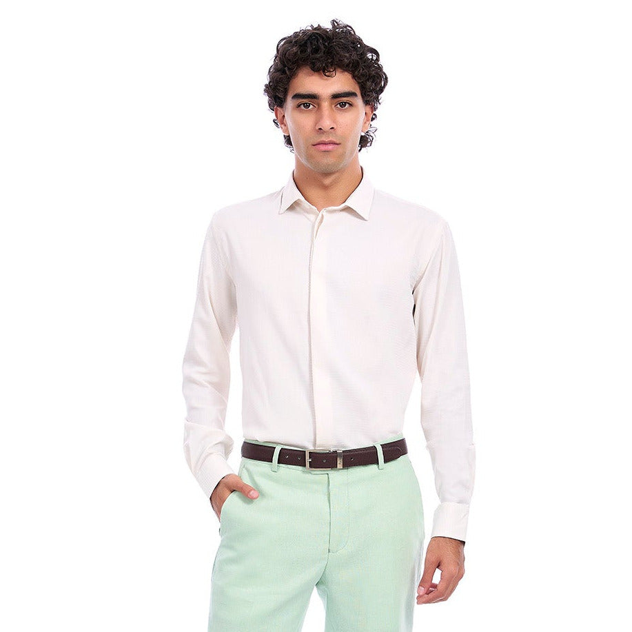 Camisa de Vestir Slim Fit Texturizada para Caballero