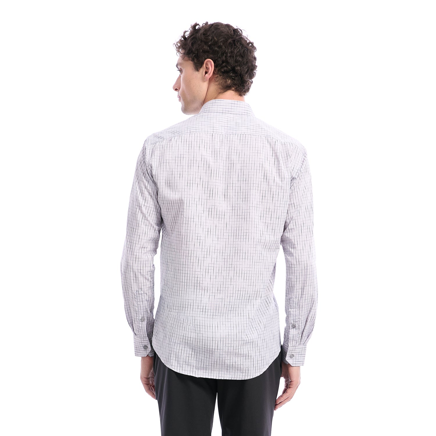 Camisa Casual Manga Larga para Hombre A Cuadros
