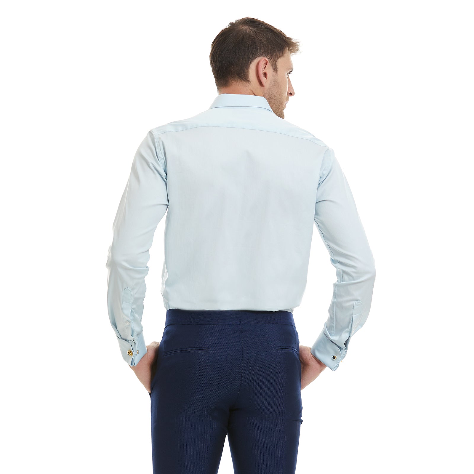 Camisa Hombre Ceremonia Lisa Slim Fit|Elegante y Formal – Vittorio