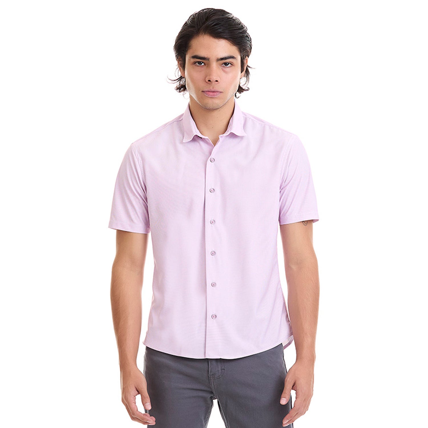 Camisa Business Casual Extra Slim Manga Corta