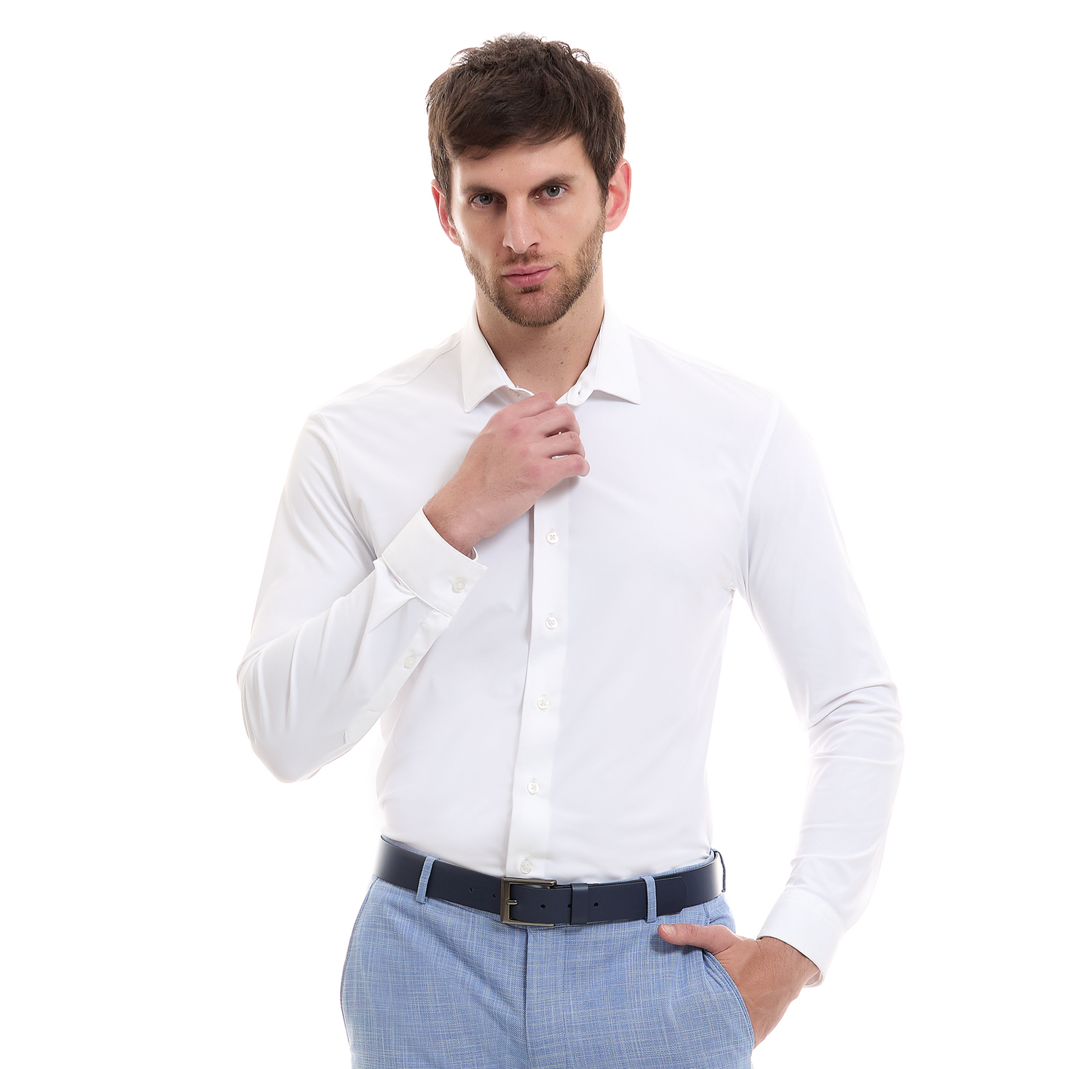 Camisa Hombre Slim Fit Bi-Stretch