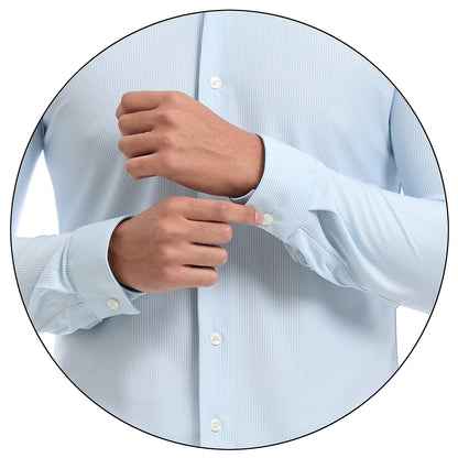 Camisa formal Fit Slim en tejido de poliéster a cuadros