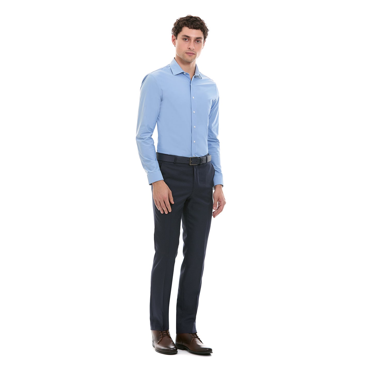 Camisa formal Para Hombre Fit Slim Tejido Liso