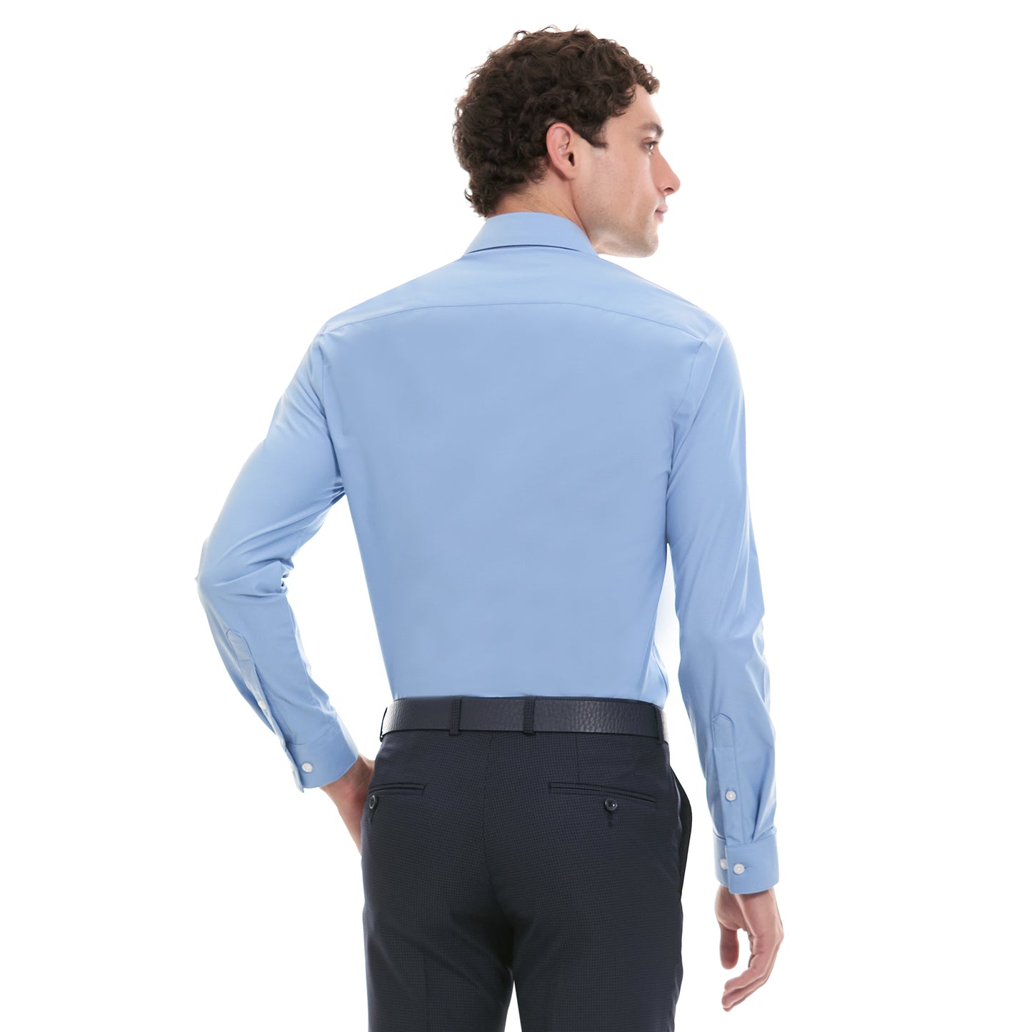 Camisa formal Para Hombre Fit Slim Tejido Liso
