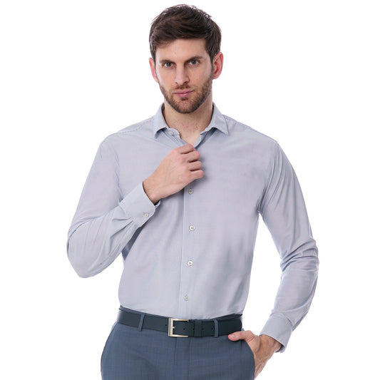 Camisa Formal Slim Fit Micro Pata de Gallo para Hombre