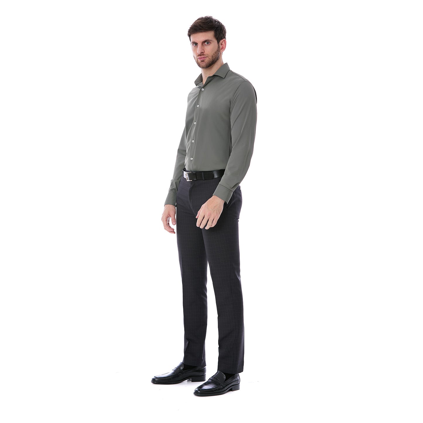 Camisa Slim Fit para Hombre Lisa