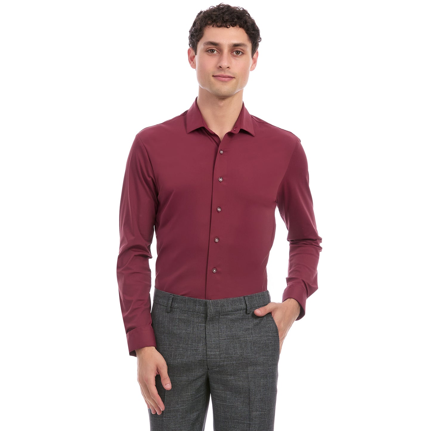 Camisa Extra Slim Para Caballero En Tejido Bi-Stretch