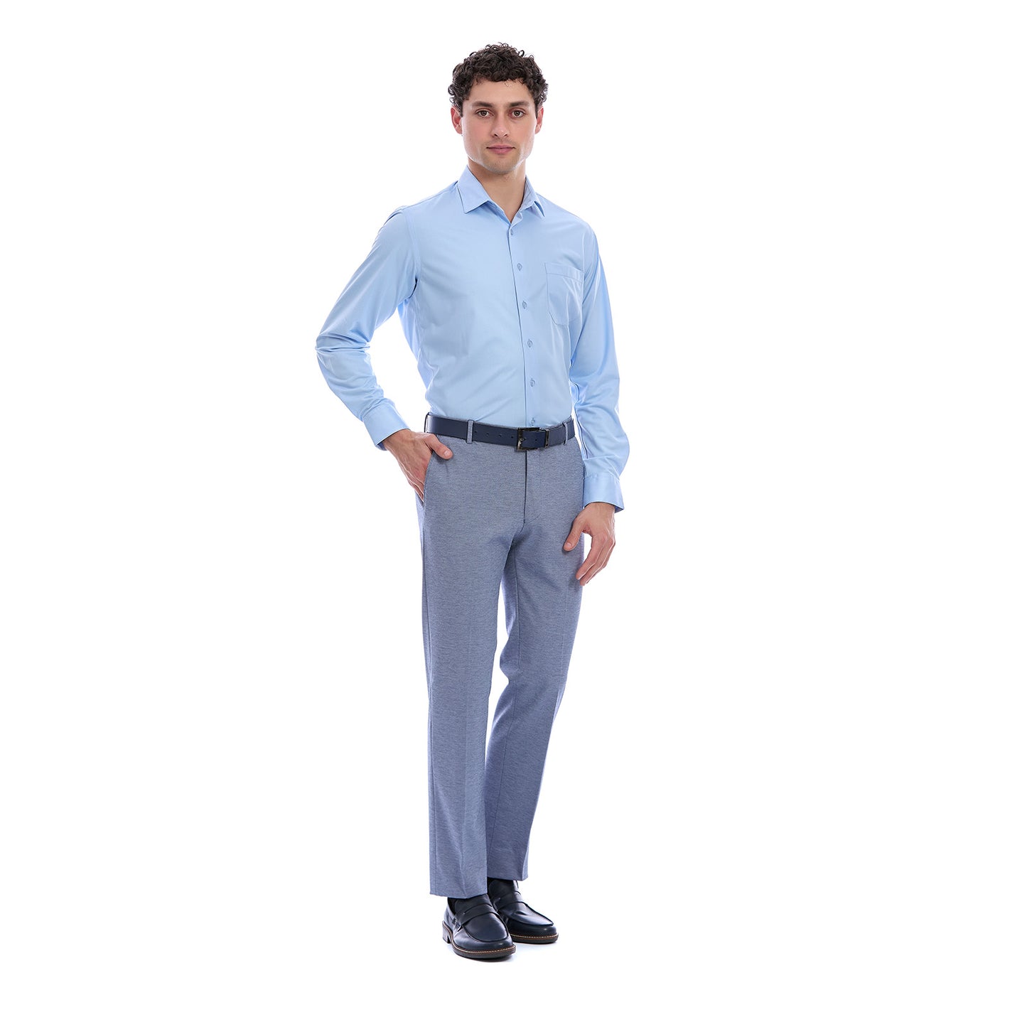 Camisa Formal Slim Fit Para Caballero Manga Larga