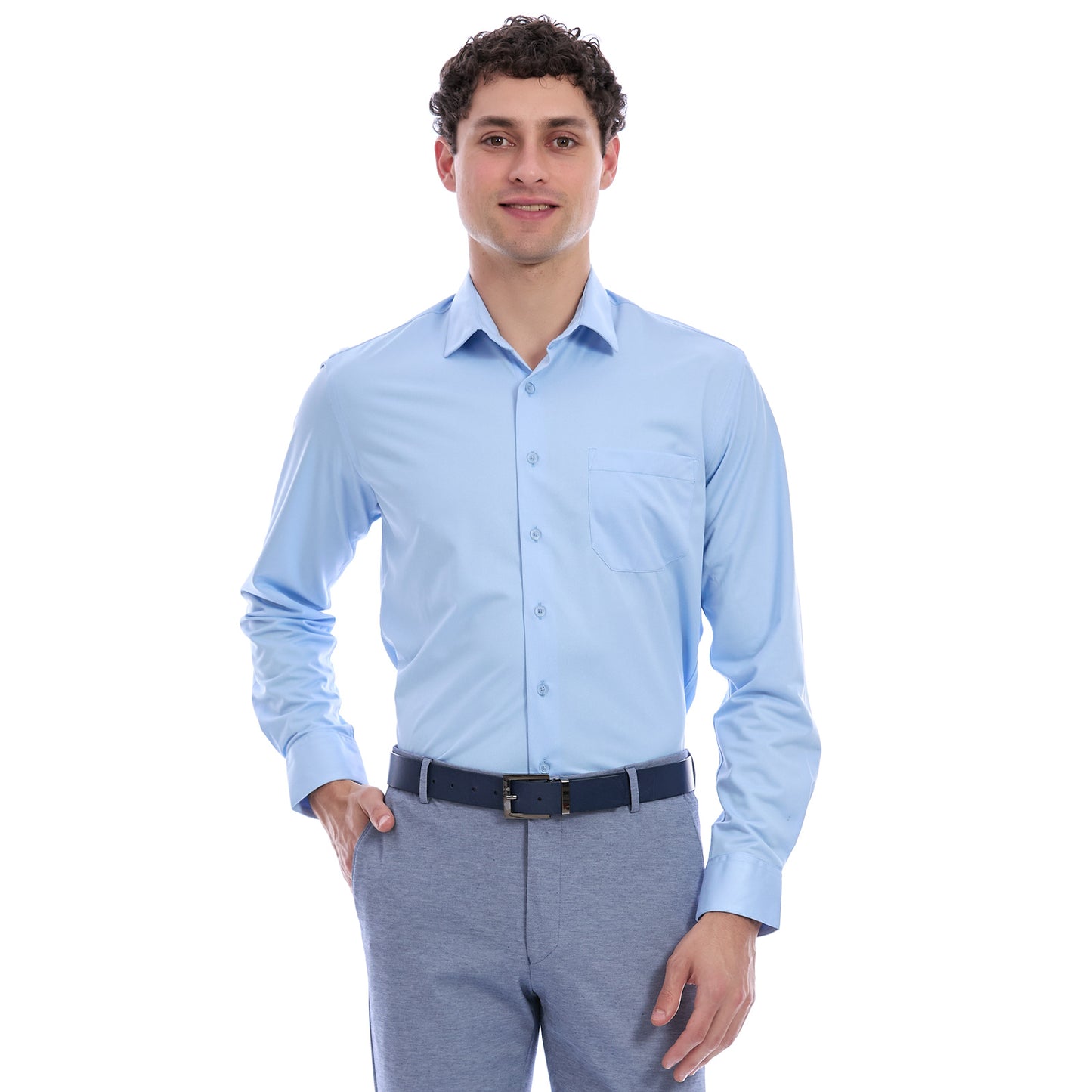 Camisa Formal Slim Fit Para Caballero Manga Larga