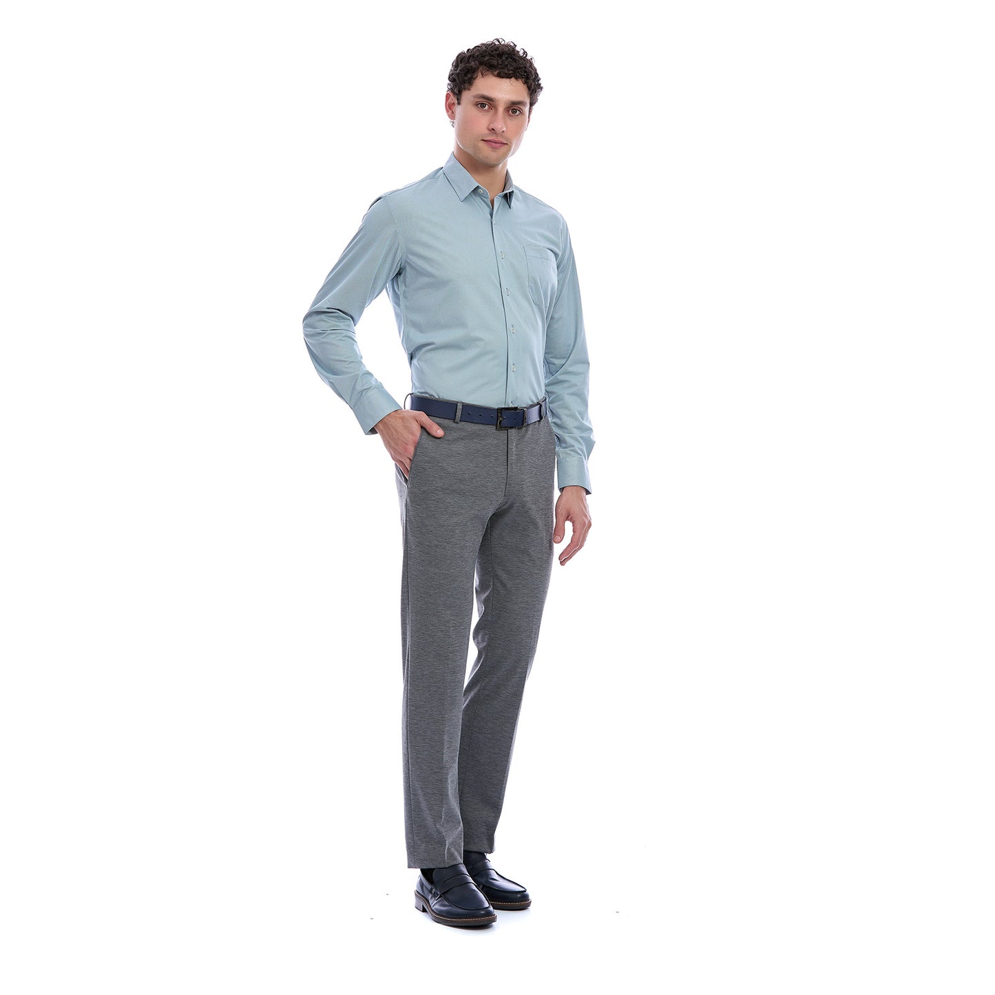 Camisa Formal Slim Fit Para Caballero Manga Larga