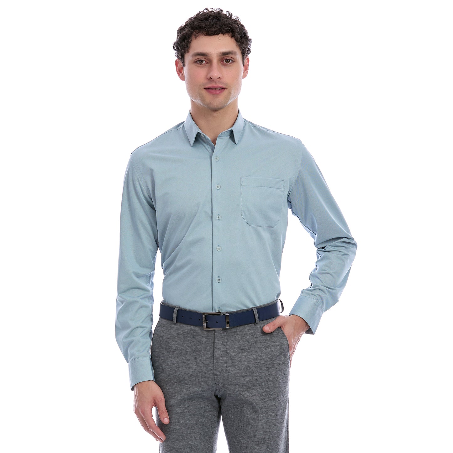 Camisa Formal Slim Fit Para Caballero Manga Larga