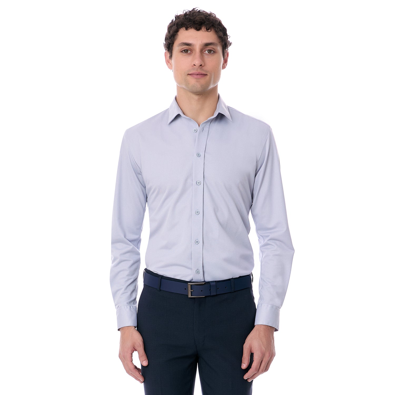 Camisa Slim Fit Stretch Textura para Caballero Formal