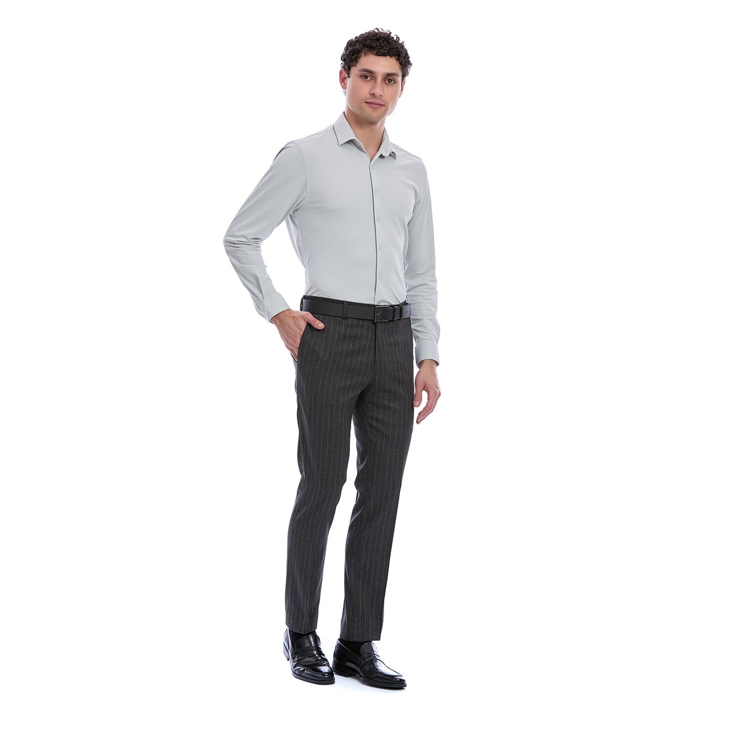 Camisa Extra Slim Para Caballero Business Casual Manga Larga
