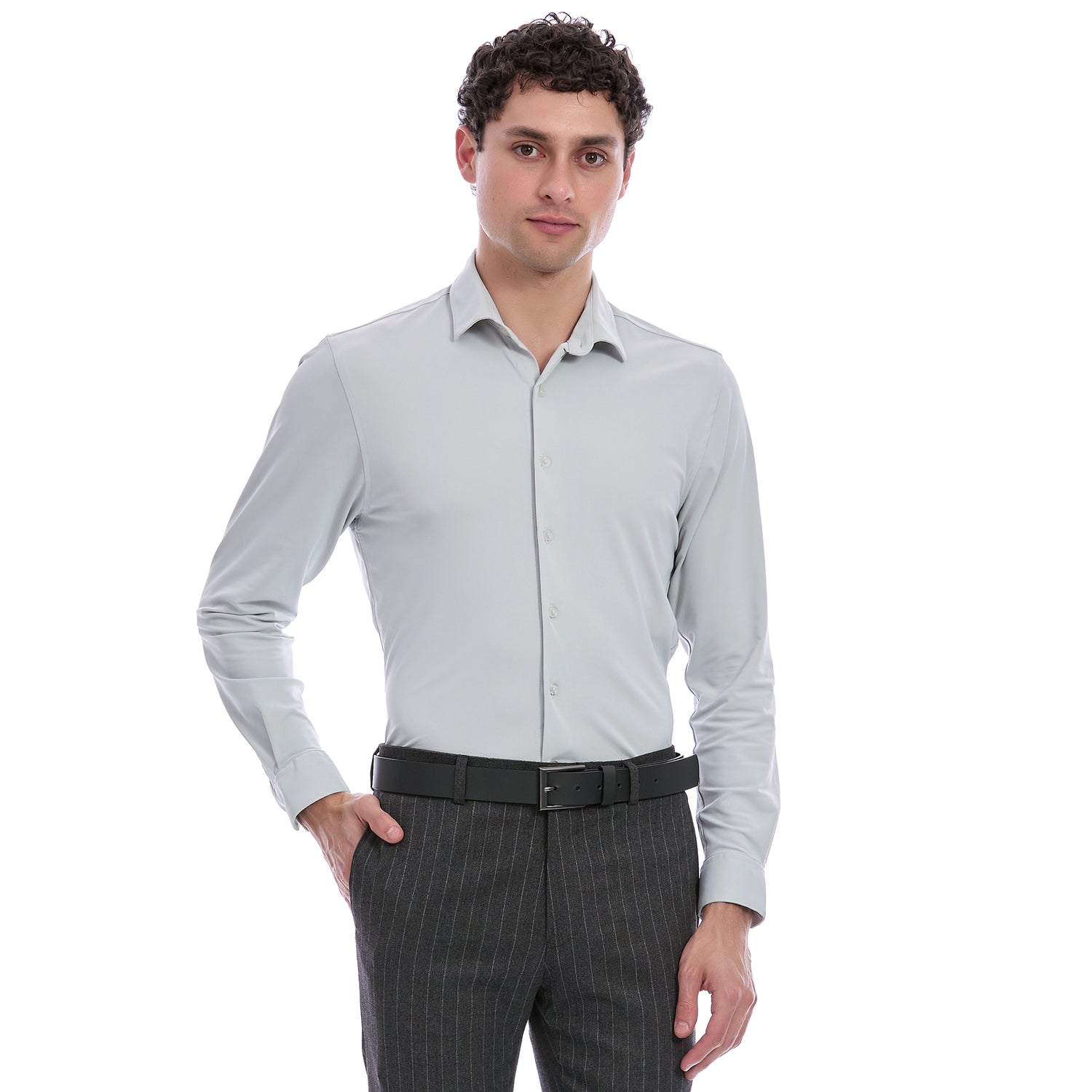 Camisa Extra Slim Para Caballero Business Casual Manga Larga