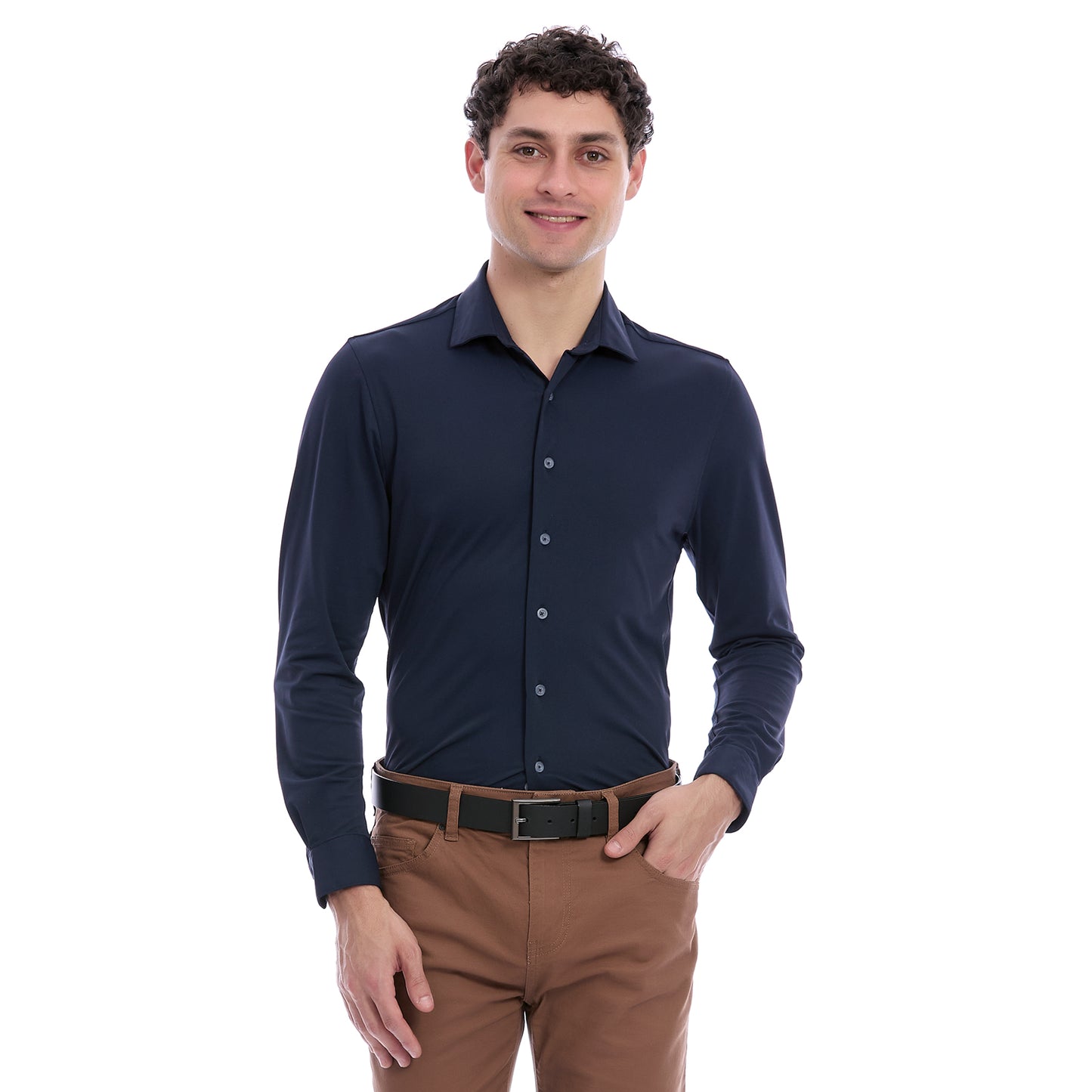 Camisa Extra Slim Para Caballero Business Casual Manga Larga