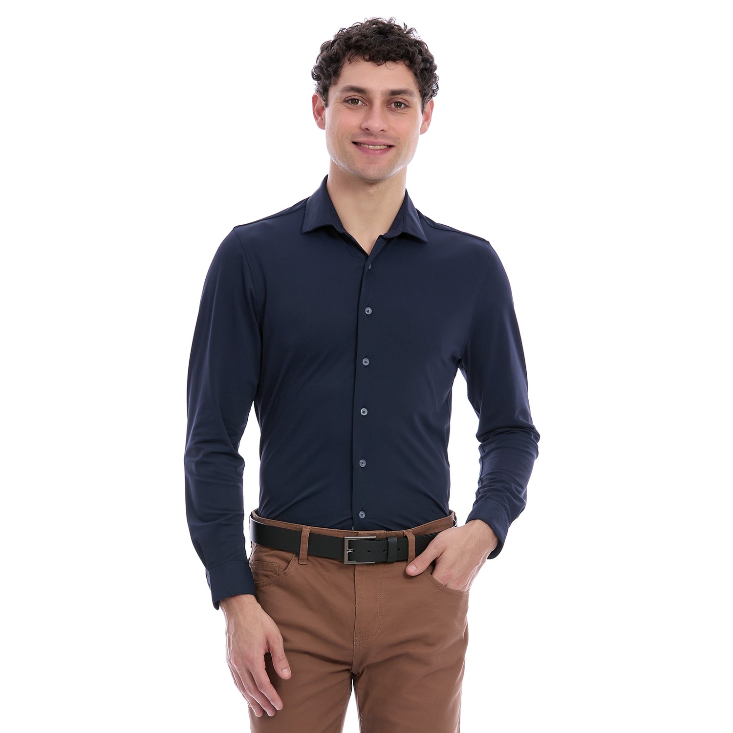Camisa Extra Slim Para Caballero Business Casual Manga Larga