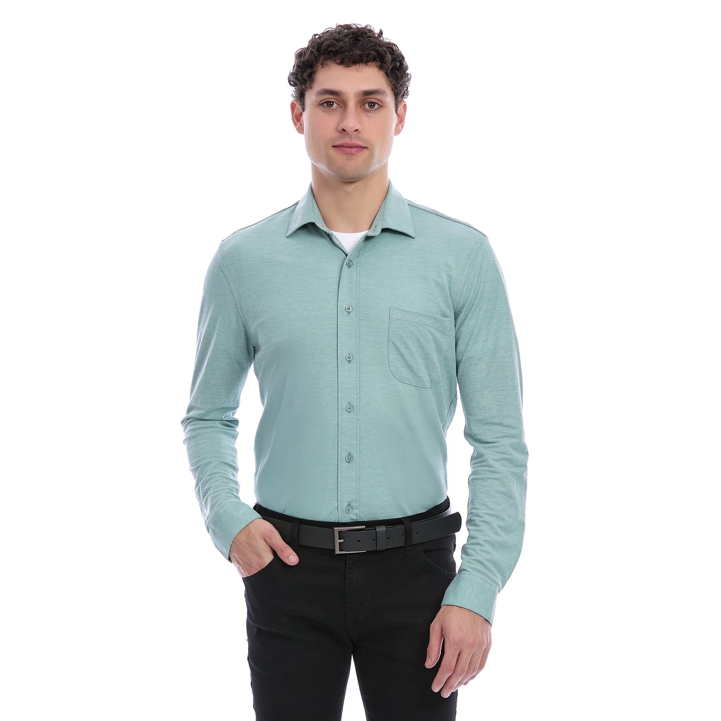 Camisa Extra Slim Para Caballero Con Botonadura Delantera