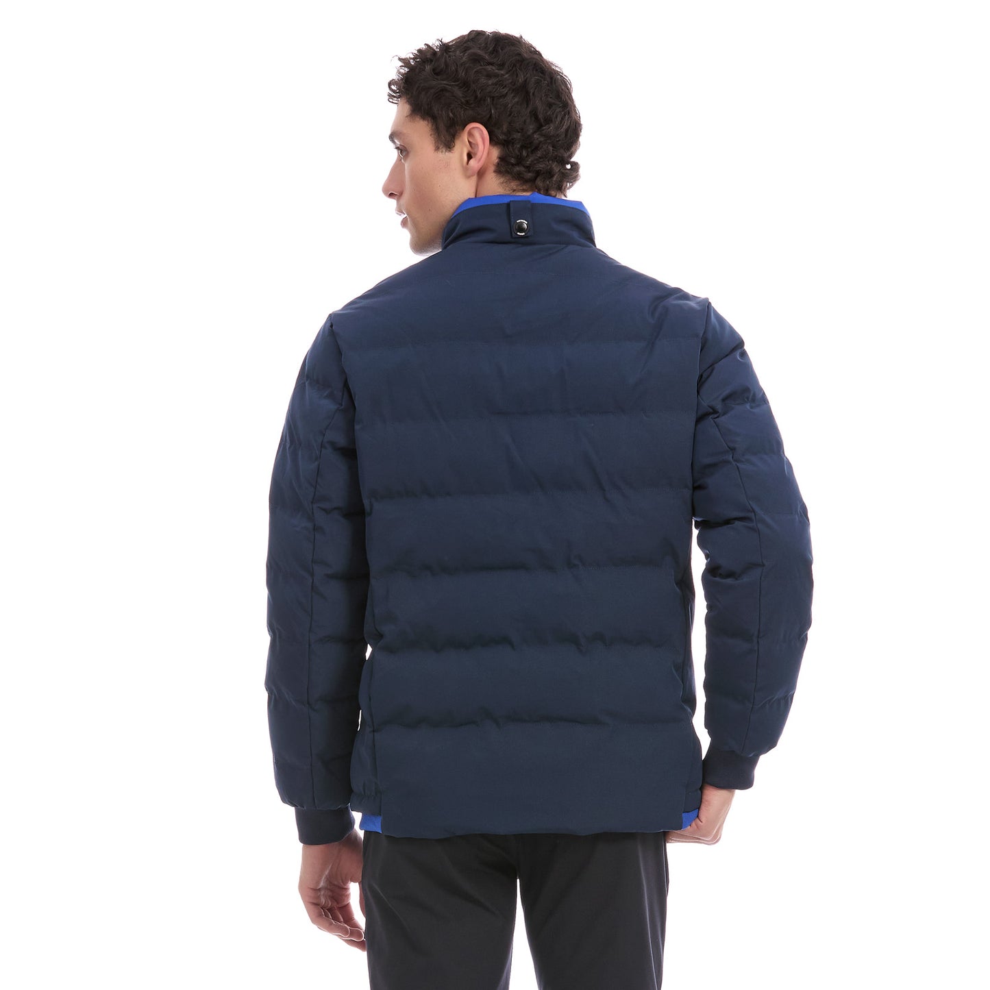 Chamarra Acolchada Para Caballero Casual Con Cierre Frontal