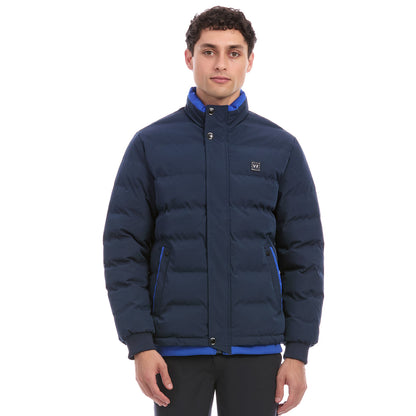 Chamarra Acolchada Para Caballero Casual Con Cierre Frontal