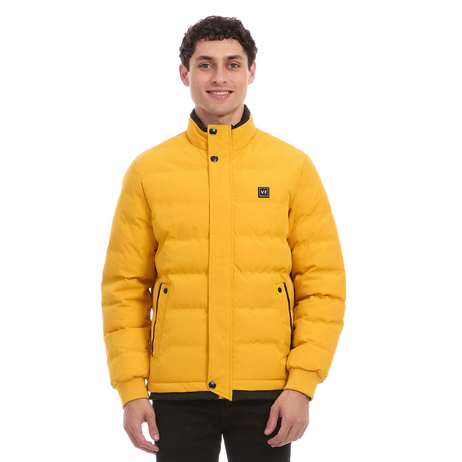 Chamarra Acolchada Para Caballero Casual Con Cierre Frontal