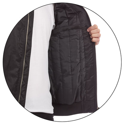 Chamarra Bomber Casual para Caballero con Cuello Desmontable