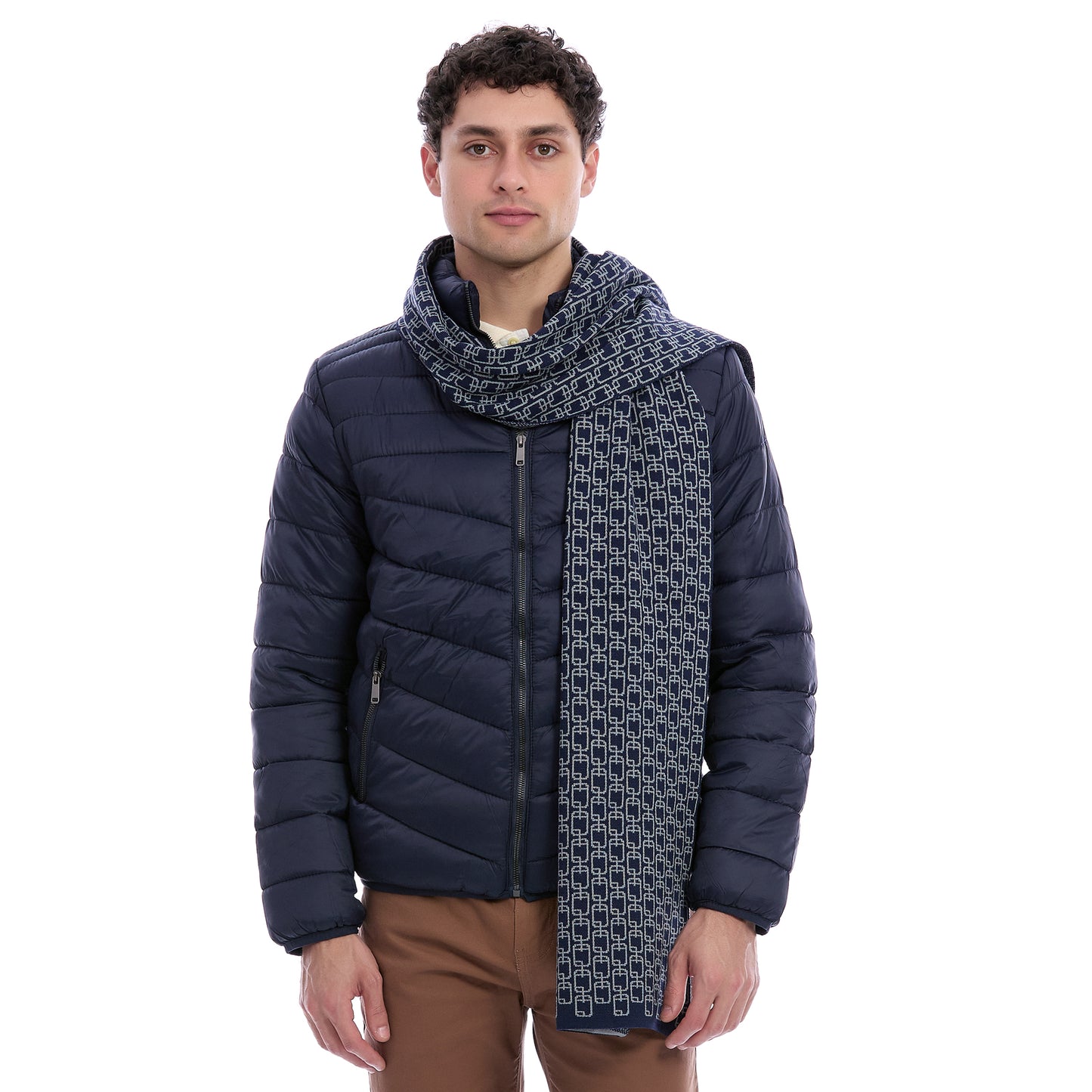 Chamarra Acolchada Para Caballero  Solapa Alta